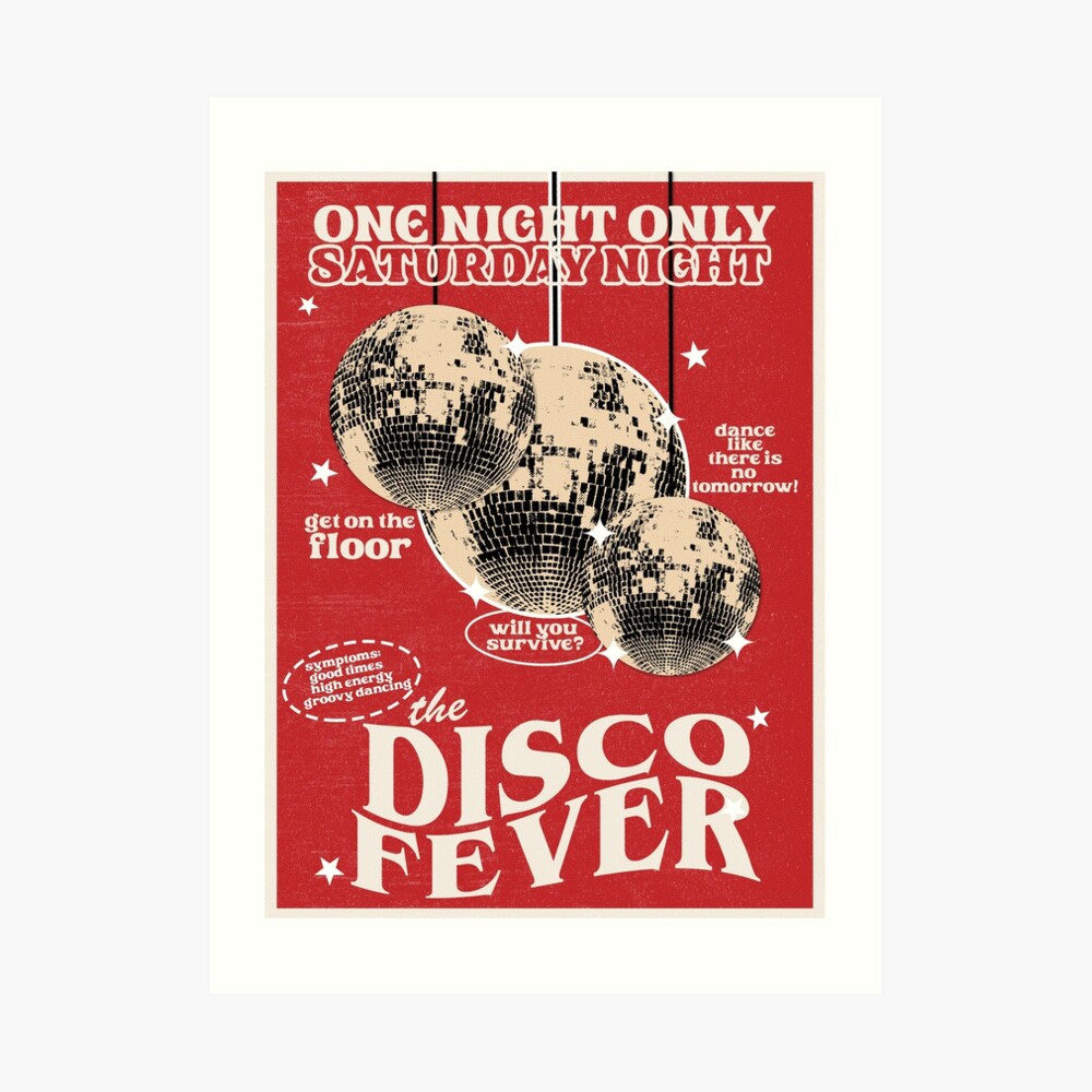 Red Retro Disco Night | Poster