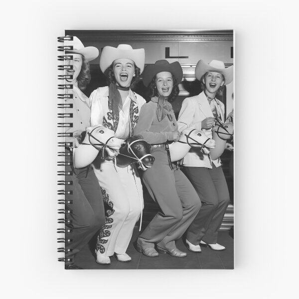 Item preview, Cowgirls, Black and White, Funny Vintage Art designed and sold by modernretro.
