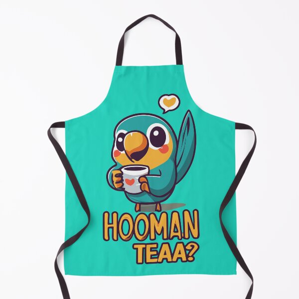 Item preview, Hooman Teaa? Cute macaw inviting you to drink tea. designed and sold by CooffeeeOrTeaaa.
