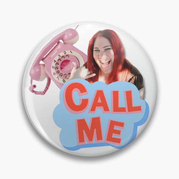 Item preview, Call me sticker of a woman smiling with a pink phone designed and sold by DLGstudio.
