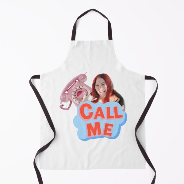 Item preview, Call me sticker of a woman smiling with a pink phone designed and sold by DLGstudio.