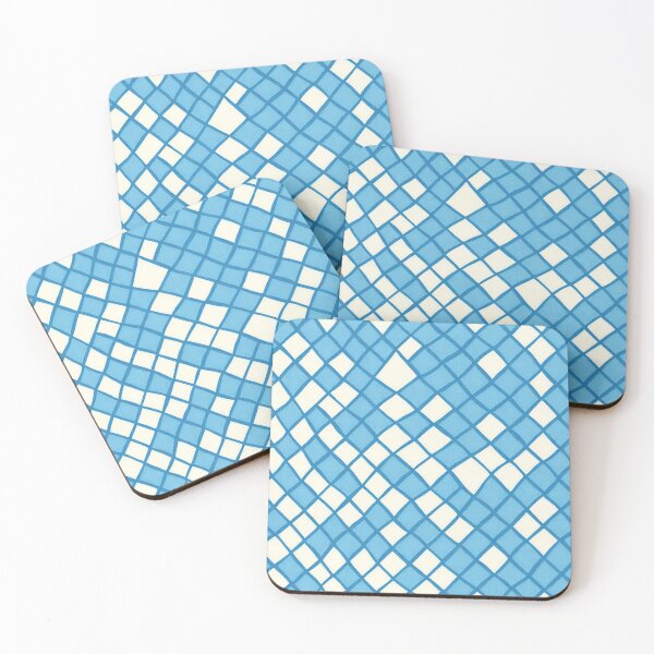 Item preview, Rhombus shape pattern, blue and white grid designed and sold by CoolPixels.