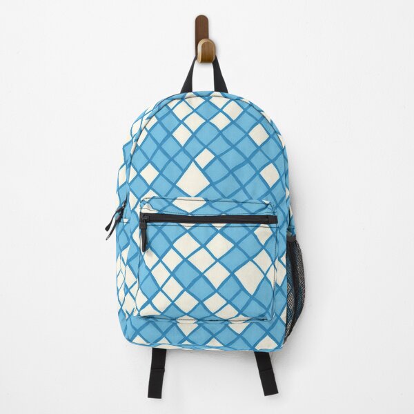 Item preview, Rhombus shape pattern, blue and white grid designed and sold by CoolPixels.