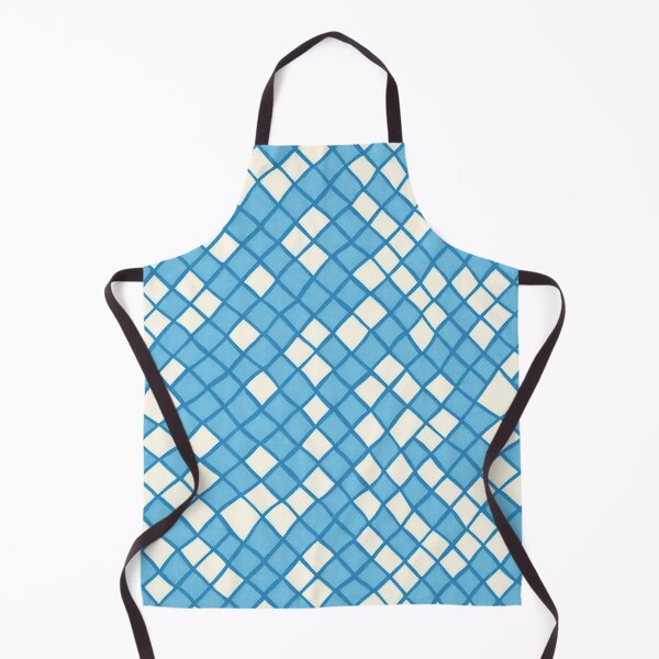 Item preview, Rhombus shape pattern, blue and white grid designed and sold by CoolPixels.