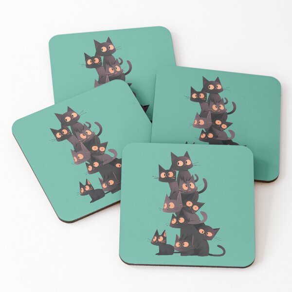 Item preview, Nine Black Cats Stacking - Spooky Month Edition designed and sold by lunaticbear.