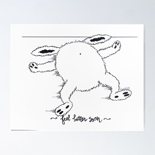 Item preview, Feel Better Soon Bunny designed and sold by LauraCLeMaster.