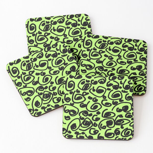 Item preview, Pattern eyes, bugs, spots, green, black designed and sold by DLGstudio.