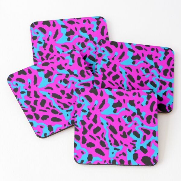 Item preview, Leopard skin, black spot, hot pink and blue designed and sold by CoolPixels.