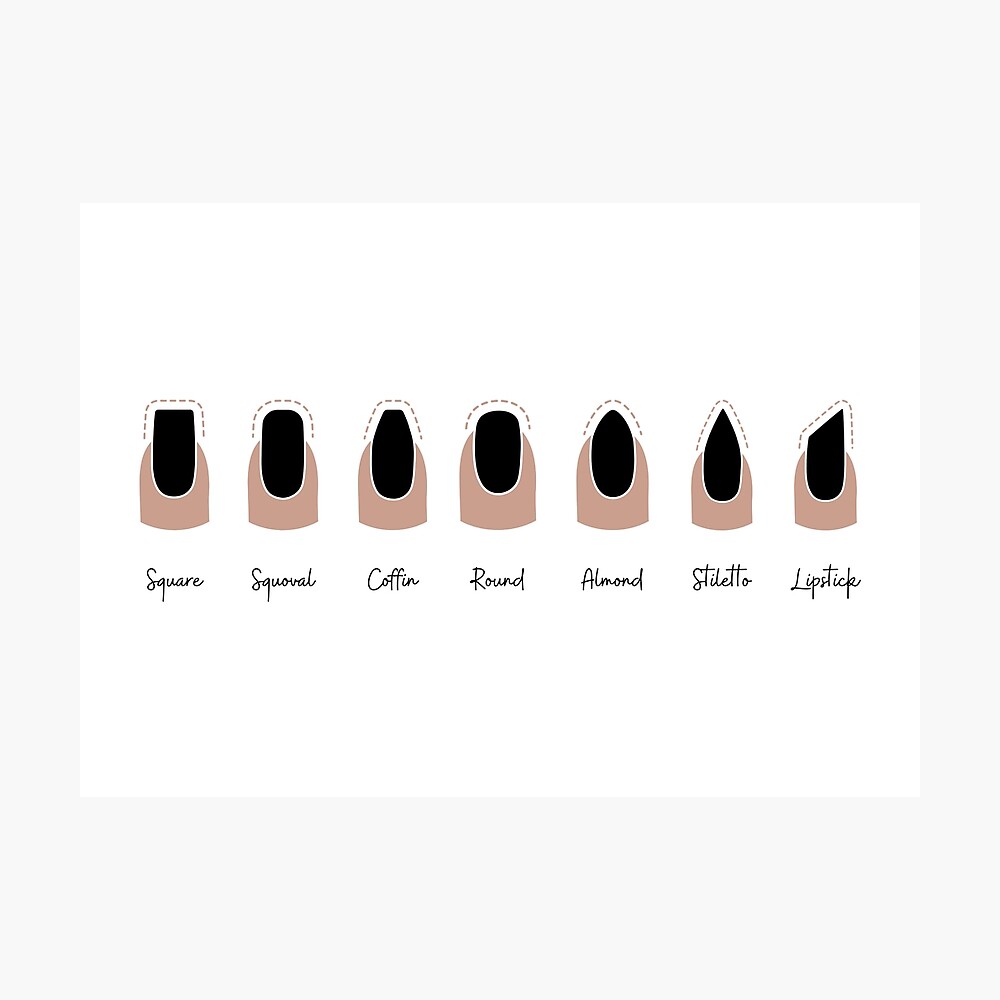 Nail Salon Nail Shape Print Poster