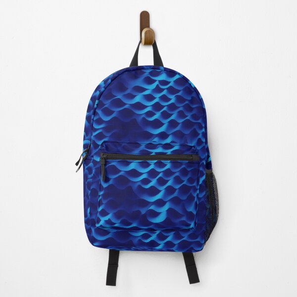 Item preview, Neon blue scales, layered wave pattern designed and sold by CoolPixels.