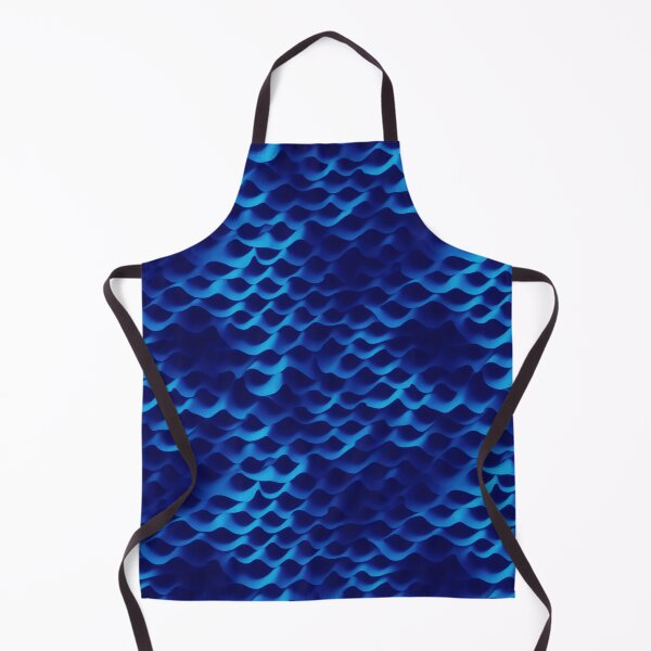 Item preview, Neon blue scales, layered wave pattern designed and sold by CoolPixels.