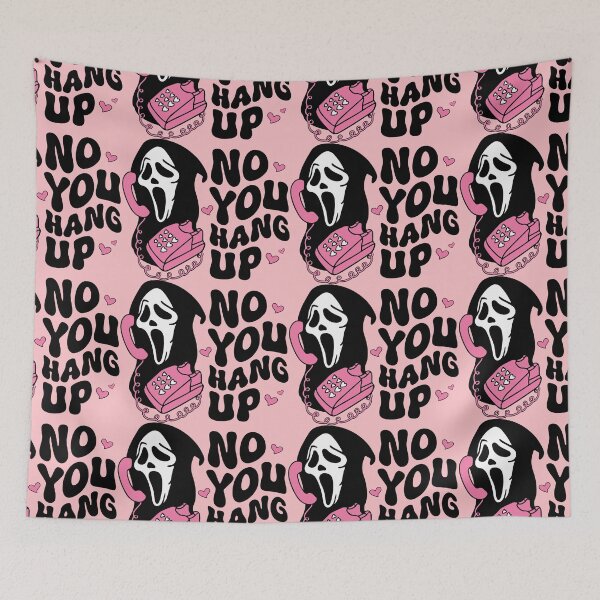 Item preview, No, You Hang Up Pink Skull designed and sold by ArtMeetsPizza.