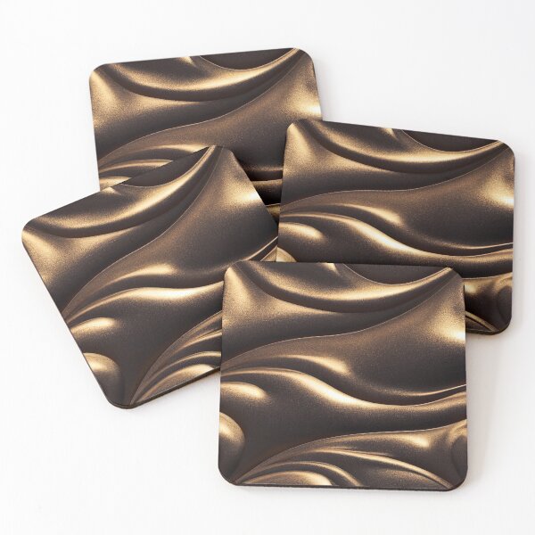 Item preview, Brown Metal Art Wave - Abstract Metallic Design designed and sold by JustArtDesign9.