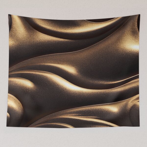Item preview, Brown Metal Art Wave - Abstract Metallic Design designed and sold by JustArtDesign9.