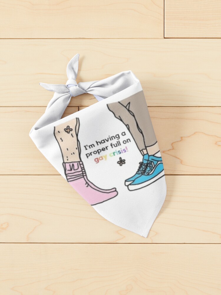 Thumbnail 2 of 6, Pet Bandana, Nick & Charlie Feet with Quote - Kiss Scene designed and sold by daisydance.
