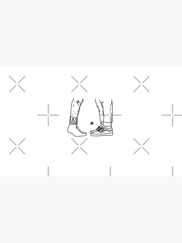 Thumbnail 6 of 6, Pet Bandana, Nick & Charlie Feet - Kiss Scene - Outline Version designed and sold by daisydance.