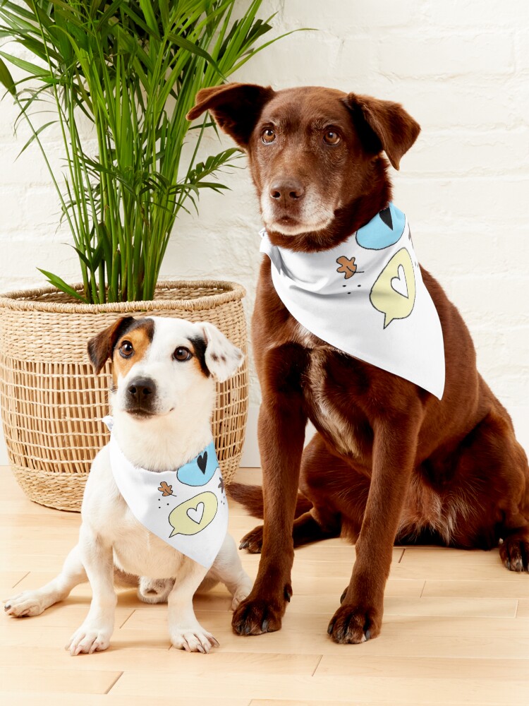 Thumbnail 5 of 6, Pet Bandana, Heart Text Messages designed and sold by daisydance.