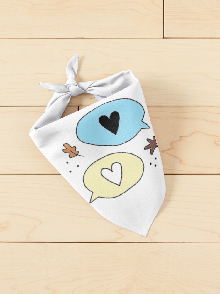 Thumbnail 2 of 6, Pet Bandana, Heart Text Messages designed and sold by daisydance.