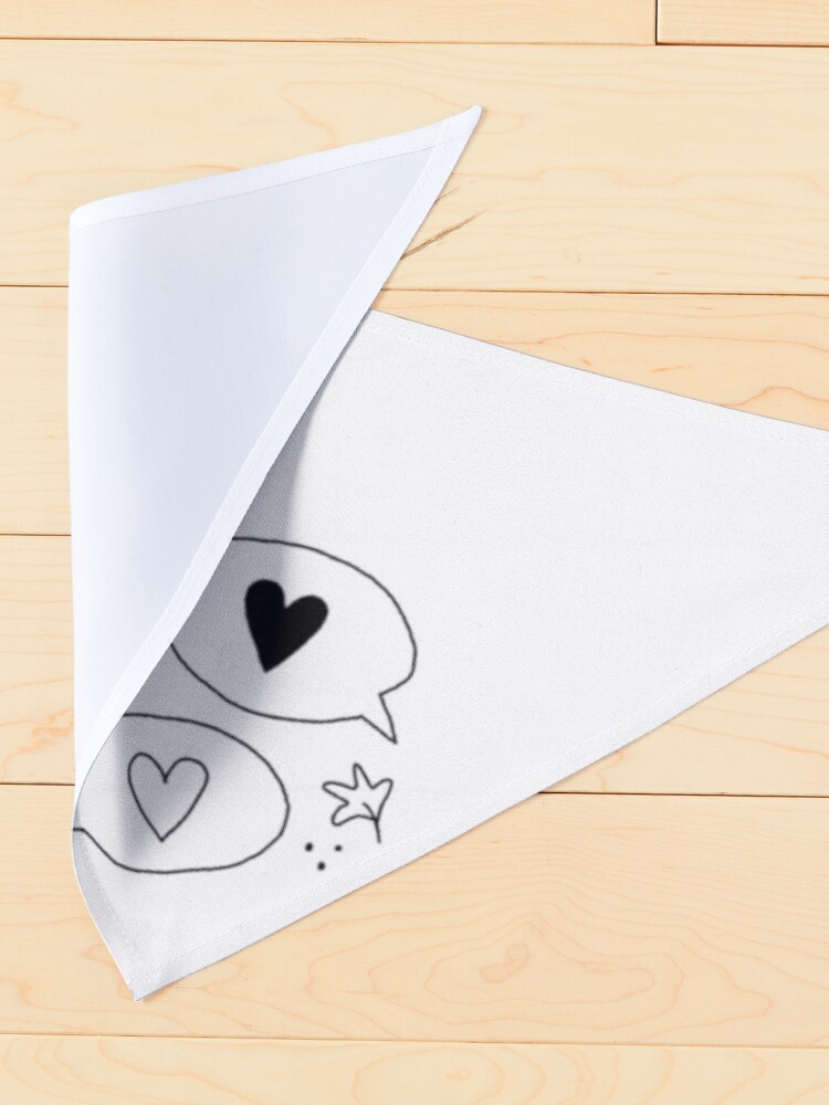 Pet Bandana, Heart Text Messages Outline Version designed and sold by daisydance