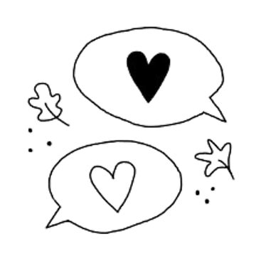 Artwork thumbnail, Heart Text Messages Outline Version by daisydance
