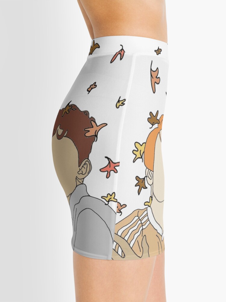 Thumbnail 2 of 4, Mini Skirt, Nick and Charlie - Autumn Leaves (Wallpaper) designed and sold by daisydance.
