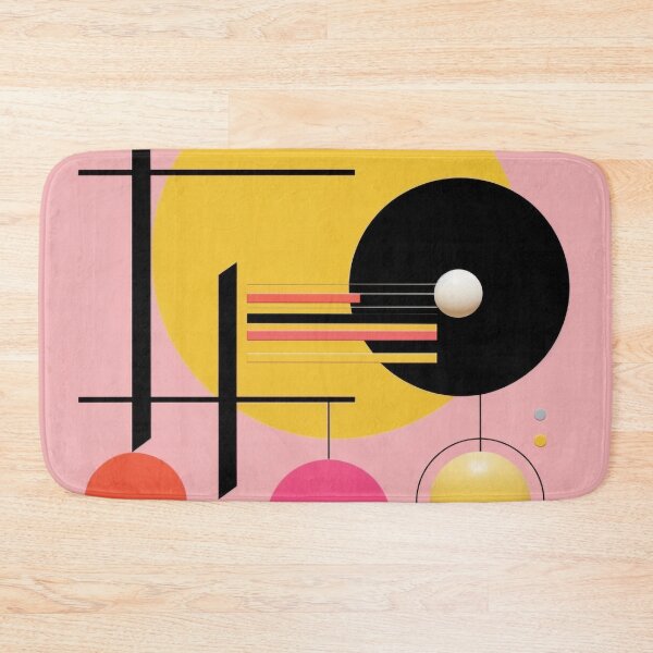 Item preview, Art Deco-inspired design in shades of pink and yellow.  designed and sold by PaintbrushPlace.