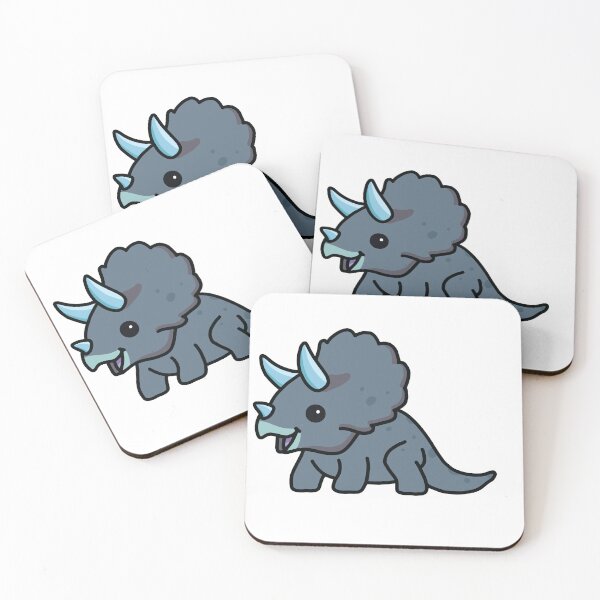 Item preview, Grey/Blue Triceratops Dino designed and sold by MisfitPrintsUs.