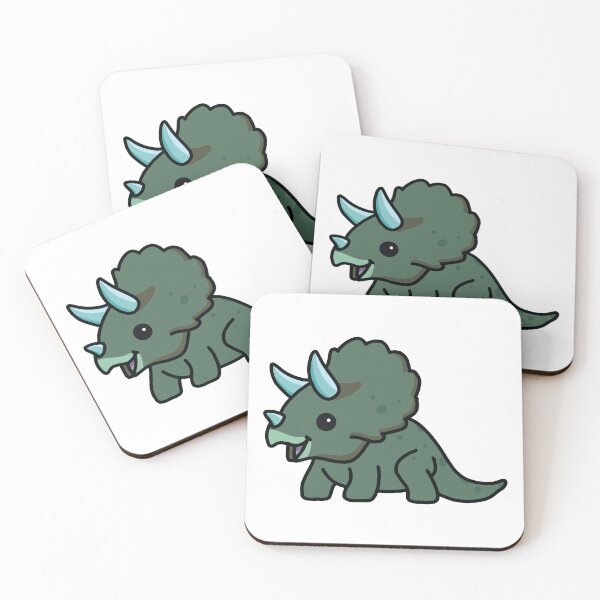 Item preview, Cute Green Triceratops Dino designed and sold by MisfitPrintsUs.