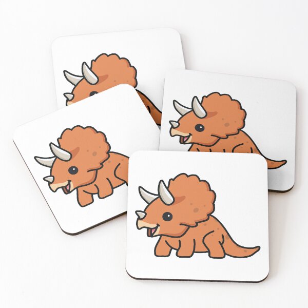 Item preview, Cute Orange Triceratops Dino designed and sold by MisfitPrintsUs.