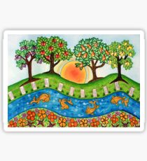 "Sunrise At The Orchard" Sticker
