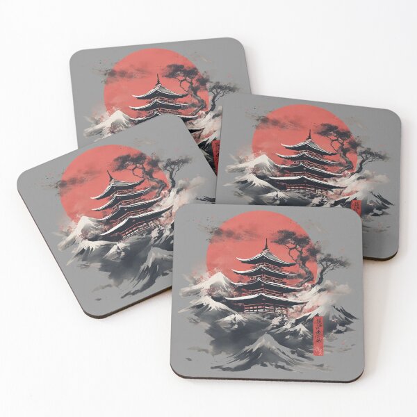 Item preview, Luna carmesí sobre el refugio japonés designed and sold by ThePrism.