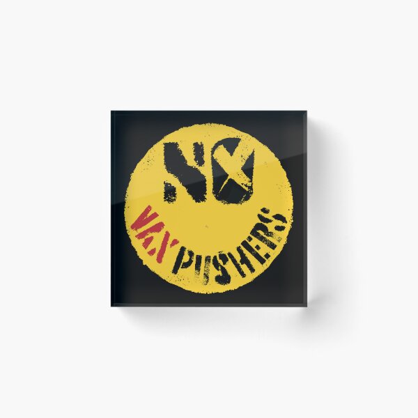 Item preview, Smiling Face 'NO VAX PUSHERS' Design - Un Happy Covid Vaccine Free Emoticon Art designed and sold by pelagio.