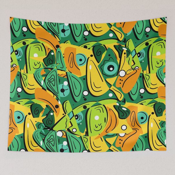 Item preview, Abstract colorful doodles designed and sold by Mashusha-art.