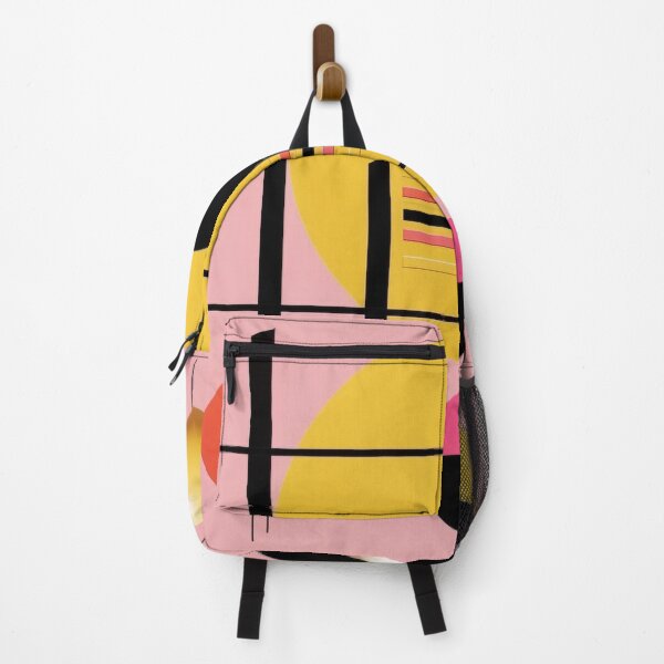 Item preview, Art Deco-inspired design in shades of pink and yellow. designed and sold by PaintbrushPlace.