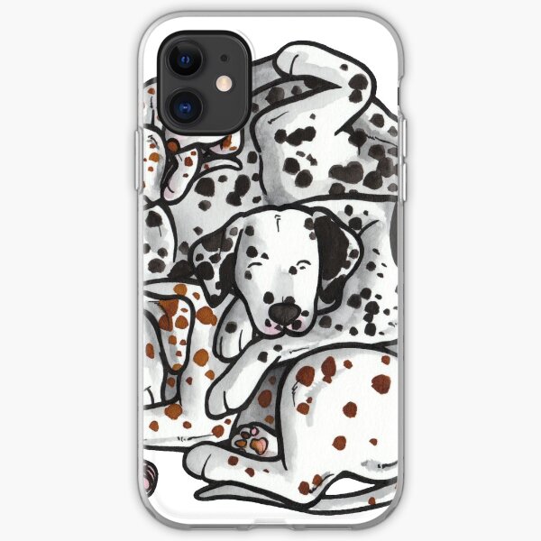 Dalmatian - sleeping pile iPhone Soft Case