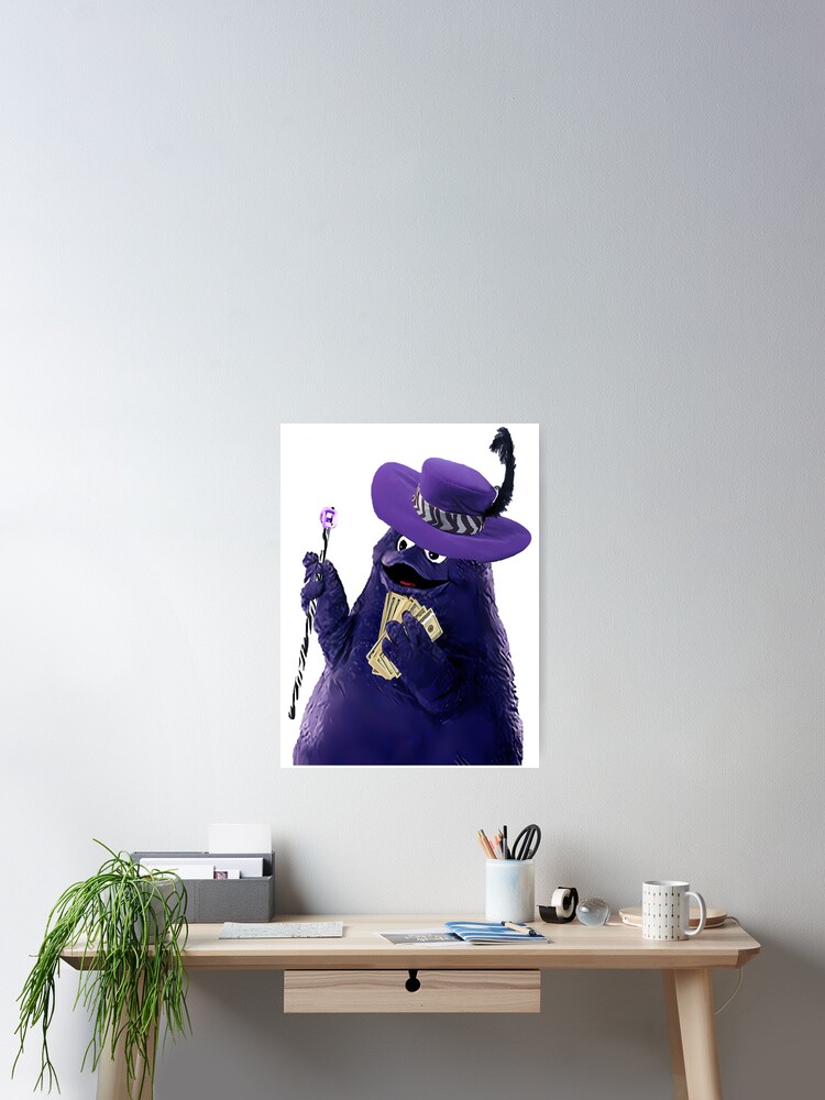Thumbnail 2 of 3, Poster, Grimace Pimp designed and sold by JudgmentDesign.