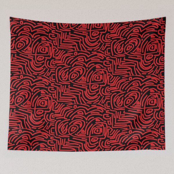 Item preview, Red and black maze pattern designed and sold by DLGstudio.