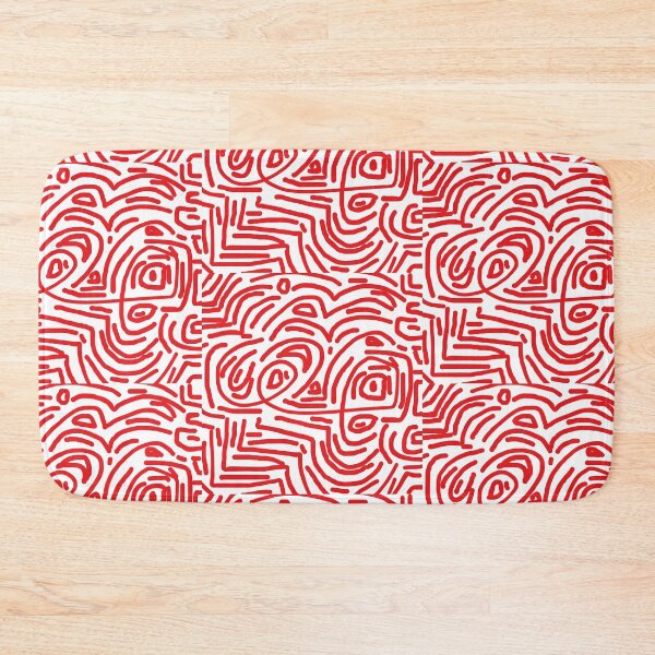 Item preview, red and white maze pattern designed and sold by DLGstudio.