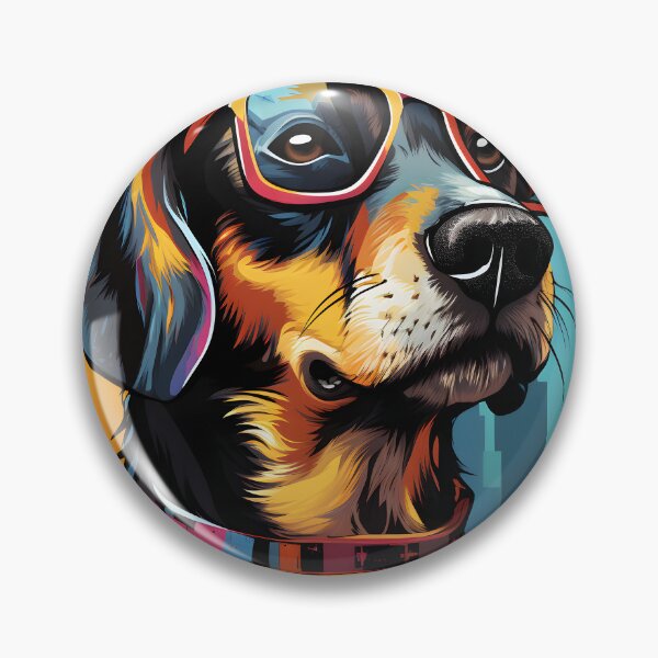 Item preview, Dog with glasses painting style  designed and sold by Trendy-Artistry.