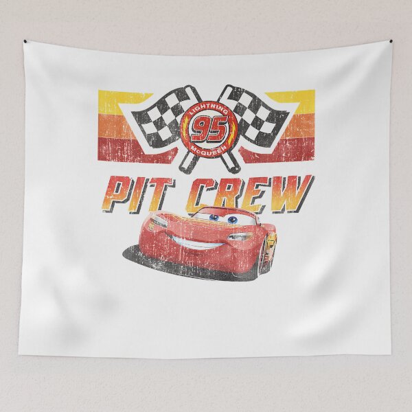 Item preview, Cars McQueen Pit Crew Red Distressed designed and sold by BamBamFashion.