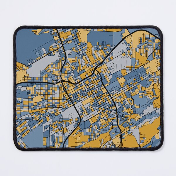 Item preview, Birmingham Map Pattern in Blue & Gold designed and sold by PatternMaps.