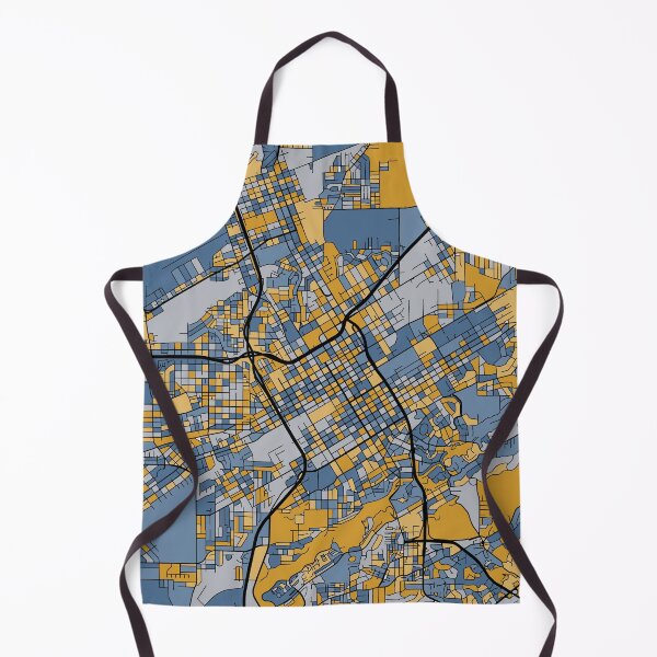 Item preview, Birmingham Map Pattern in Blue & Gold designed and sold by PatternMaps.