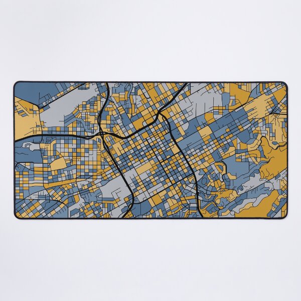 Item preview, Birmingham Map Pattern in Blue & Gold designed and sold by PatternMaps.