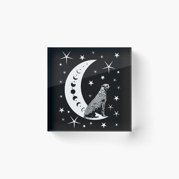 Item preview, Cheetah - moon - stars - wild animal - cat of prey designed and sold by TShirtsundMehr.