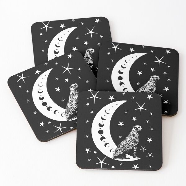 Item preview, Cheetah - moon - stars - wild animal - cat of prey designed and sold by TShirtsundMehr.