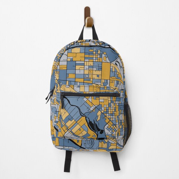 Item preview, Boise Map Pattern in Blue & Gold designed and sold by PatternMaps.