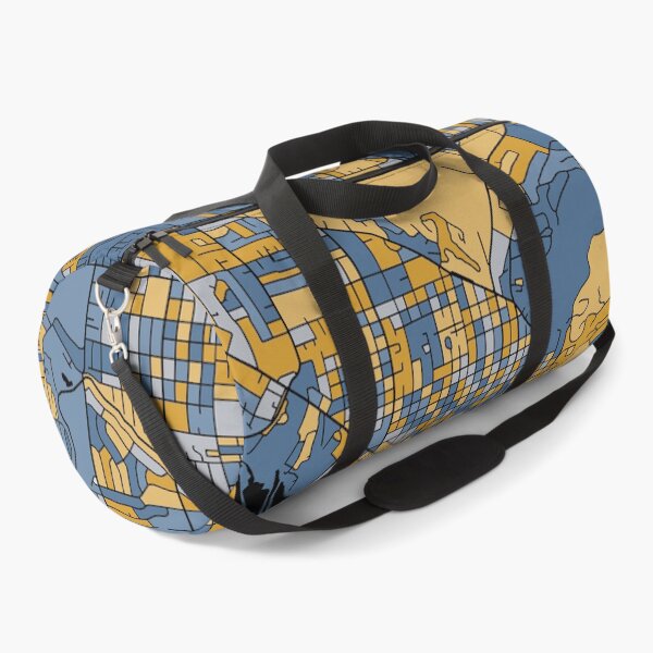 Item preview, Boise Map Pattern in Blue & Gold designed and sold by PatternMaps.