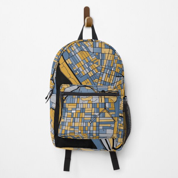 Item preview, Buffalo Map Pattern in Blue & Gold designed and sold by PatternMaps.