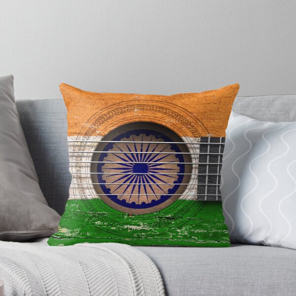 Item preview, Old Vintage Acoustic Guitar with Indian Flag designed and sold by JeffBartels.