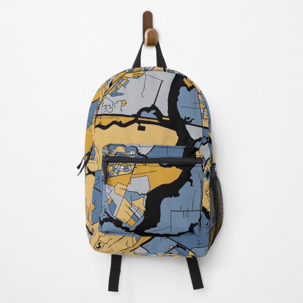 Item preview, Chesapeake Map Pattern in Blue & Gold designed and sold by PatternMaps.